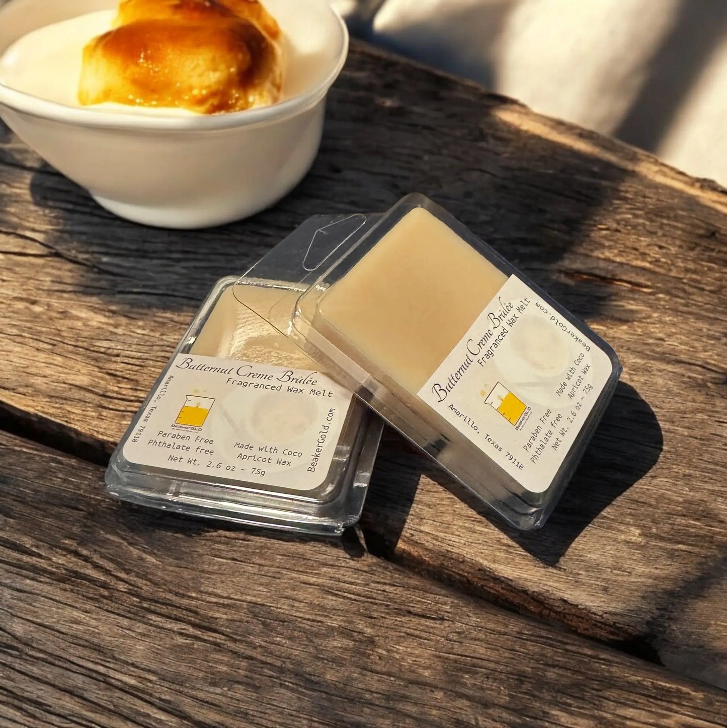 Butternut Créme Brûlée Wax Melts (Set of 2, Net Wt. 2.5 oz each) BeakerGold