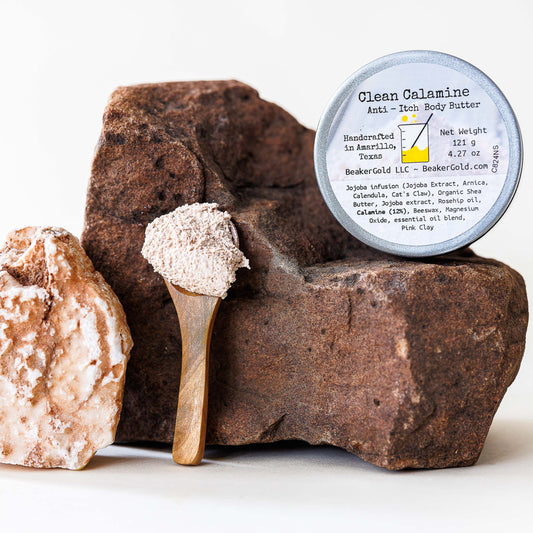 Clean Calamine on Spoon with Rock