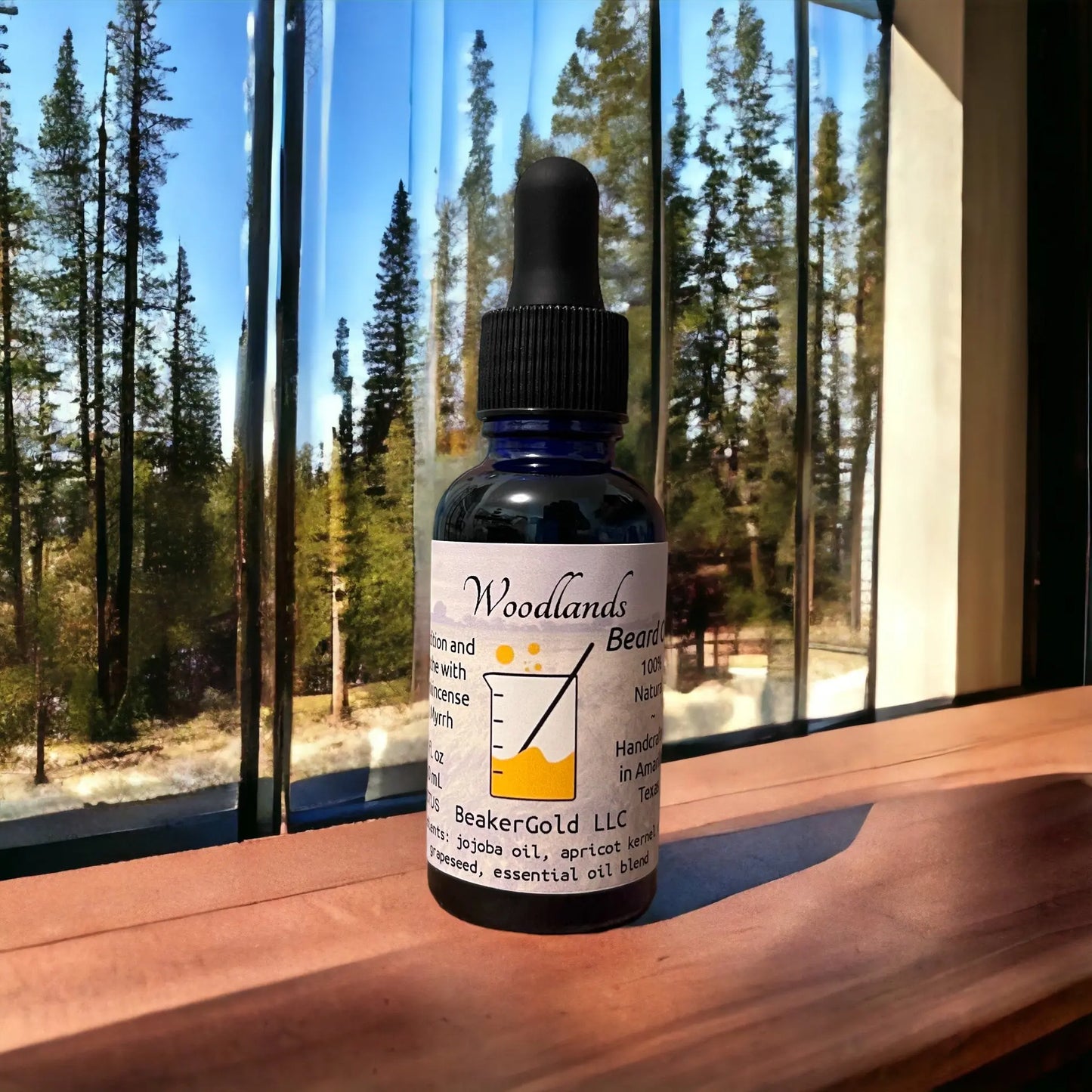 Woodlands Beard Oil BeakerGold