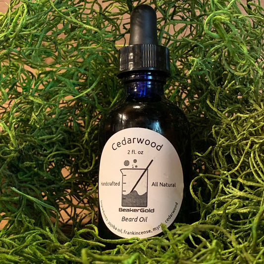 Cedarwood Beard Oil BeakerGold