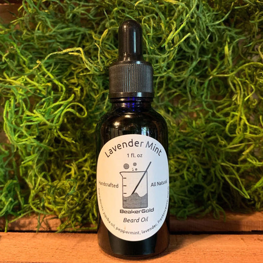 Lavender Mint Beard Oil BeakerGold