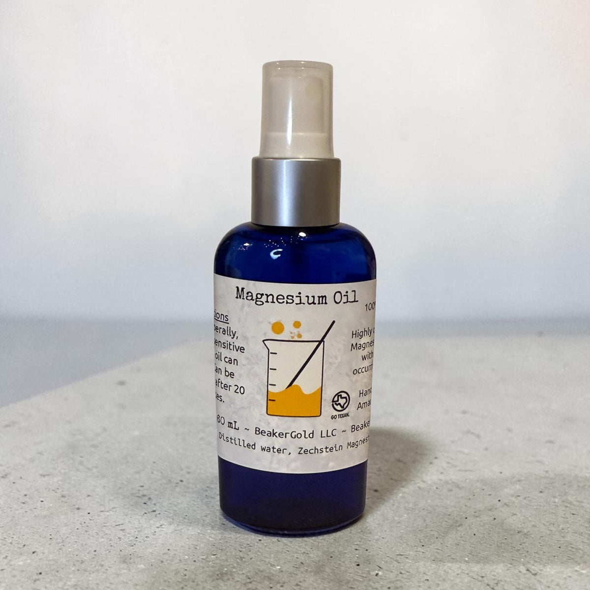 2 oz travel-size Zechstein Magnesium Oil Spray bottle for post-workout recovery
