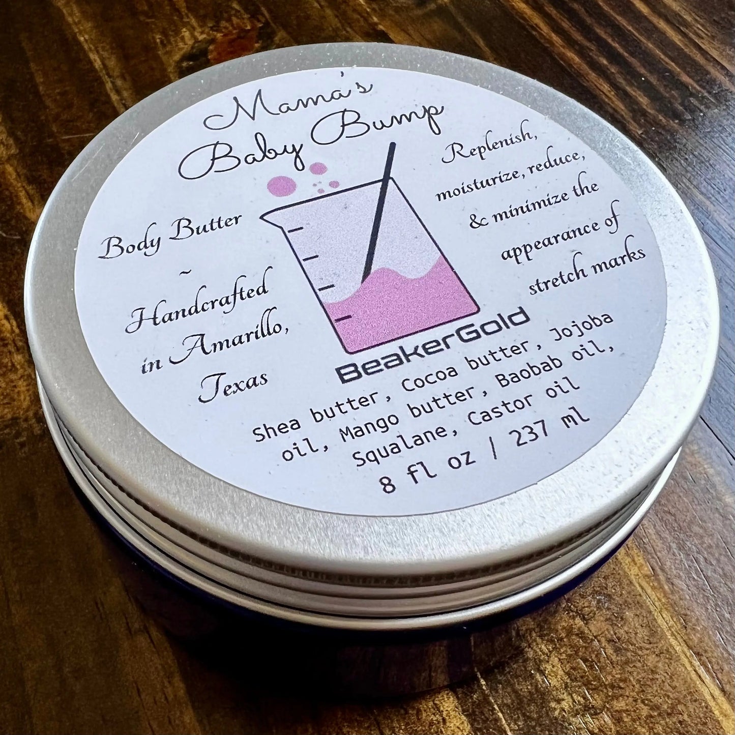 Mama’s Baby Bump Body Butter BeakerGold