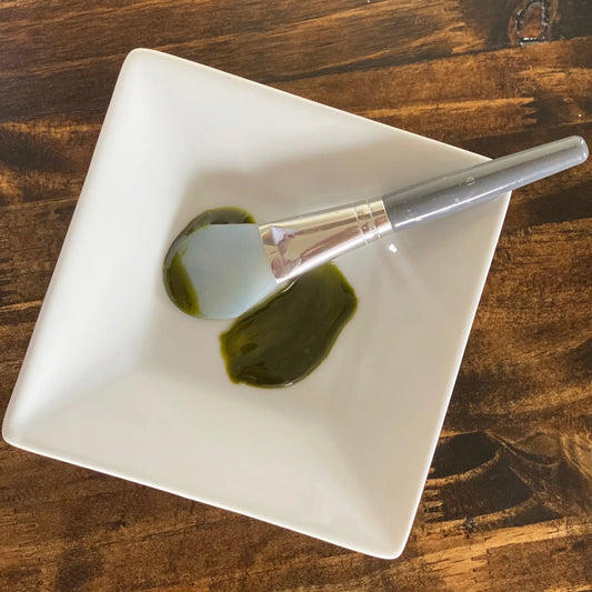 Honey and Matcha Face Mask BeakerGold