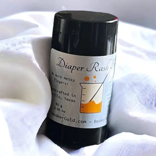An 80 g container of BeakerGold Gentle Botanical Baby Soothing Barrier Balm with Zinc Oxide and Shea Butter.