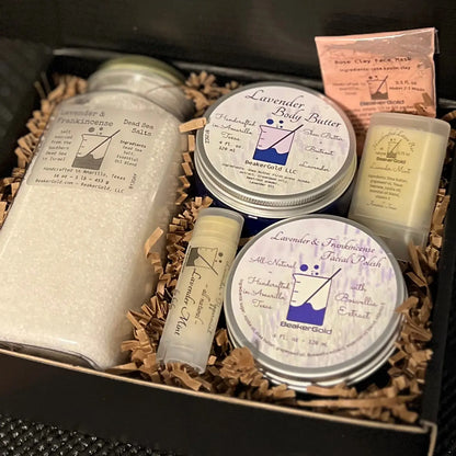 Lavender & Frankincense Spa Gift Set BeakerGold